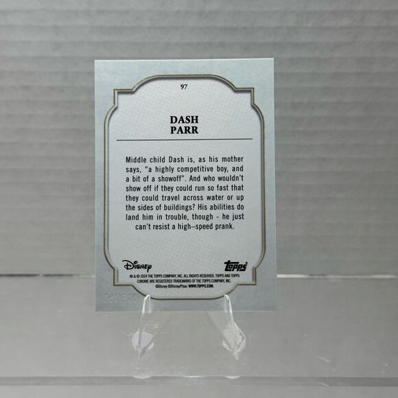 Disney Topps Chrome 2024 Dash Parr Purple Pulsar Refractor Parallel  /150 - Picture 5 of 6